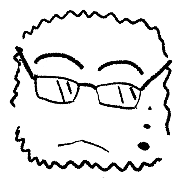 自分で書いた簡単な自画像です。